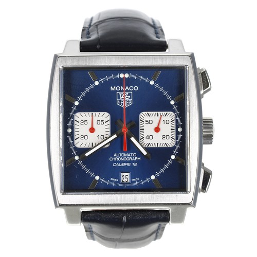 168 - Tag Heuer Monaco Chronograph automatic  stainless steel gentlemen's wristwatch, reference no. CAW211... 