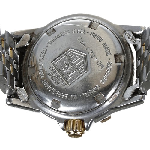 169 - Tag Heuer Professional bicolour lady's wristwatch, reference no. WD1424-PO, rotating bezel, granite ... 