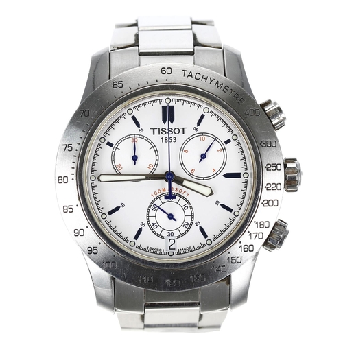 212 - Tissot V8 Chronograph Date stainless steel gentleman's wristwatch, reference no. S 762/862, silvered... 