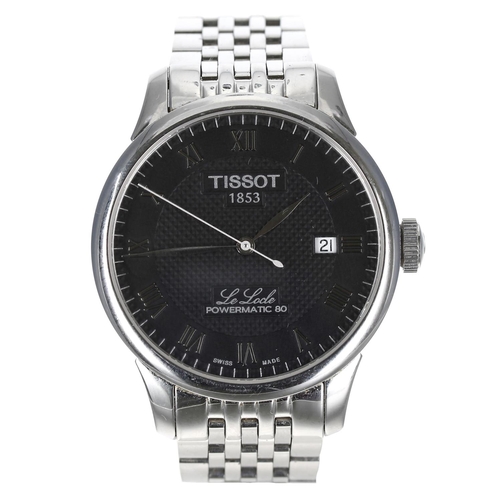 214 - Tissot Le Locle Powermatic 80 automatic stainless steel gentleman's wristwatch, reference no. T00640... 