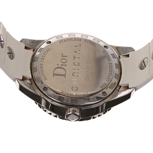 233 - Dior Christal stainless steel lady's wristwatch, reference no. CD113112-V, serial no. FJxxxx, rotati... 