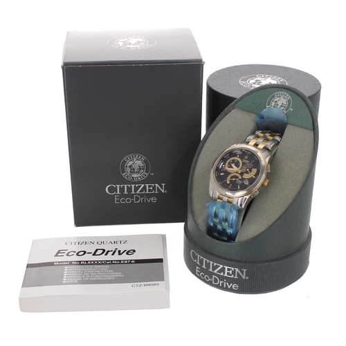 270 - Citizen Eco-Drive Perpetual Calendar WR 100 Calibre 8700 bicolour gentleman's wristwatch, reference ... 