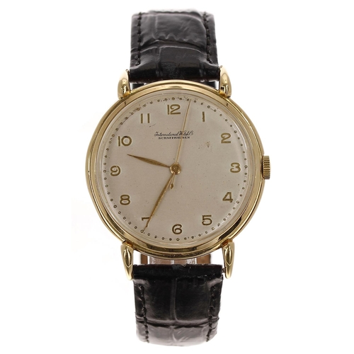 275 - IWC (International Watch Co.) Shaffhausen 18ct gentleman's wristwatch, case no. 1191xxx, circular si... 