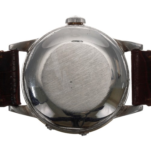 277 - Movado 'bumper' automatic triple calendar stainless steel gentleman's wristwatch, case no. 2560xx 16... 