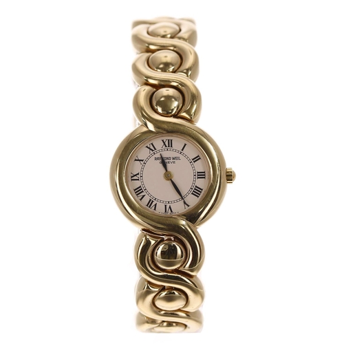 283 - Raymond Weil 18k electroplated lady's dress wristwatch, reference no. 5858, serial no. A587xxxx, cir... 