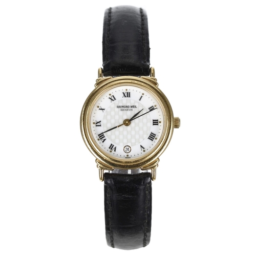 289 - Raymond Weil Geneve gold plated lady's wristwatch, reference no. 5331, white dial with Roman numeral... 