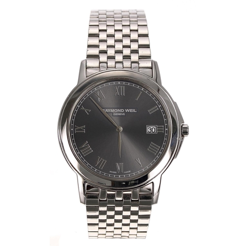 293 - Raymond Weil stainless steel gentleman's wristwatch, reference no. 5466, grey dial, Raymond Weil bra... 