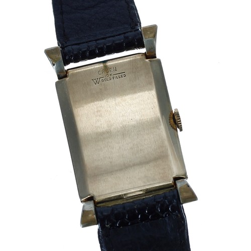 314 - Gruen Curvex Precision 10k gold filled gentleman's wristwatch, reference no. 440 449, circa 1941, th... 