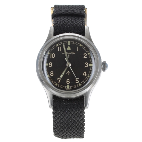 359 - Hamilton British Military RAF H-67 Pilot's issue stainless steel wristwatch, circa 1960s, circular b... 