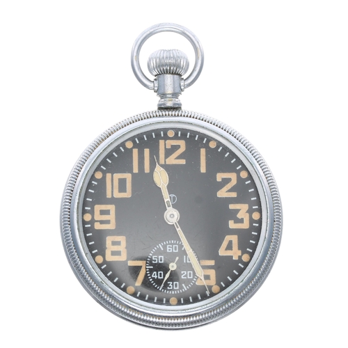 369 - Waltham British Military lever pocket watch, circa 1943, signed 16s 9 jewel adj. temp. 3 pos. moveme... 