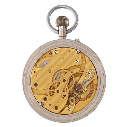 379 - Russian Kirowap marine chronometer goliath deck watch, 22 jewel gilt frosted movement, no. '4-62 N-4... 