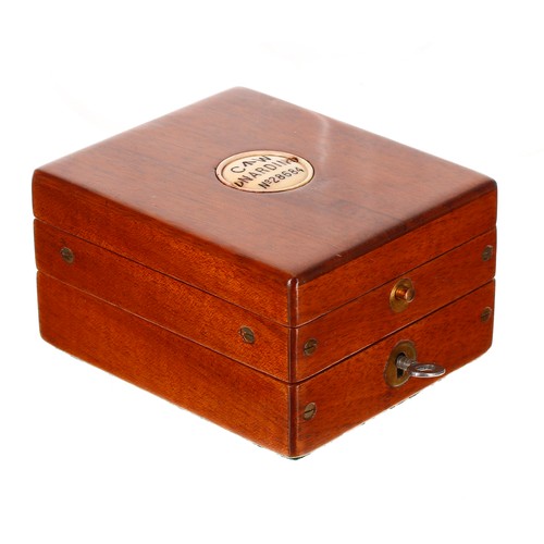 381 - Fine Ulysee Nardin, Locle British Military issue silver deck watch in the original fitted wooden box... 