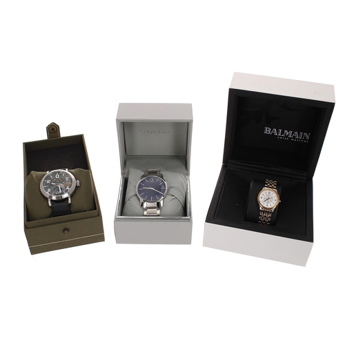 412 - Pierre Balmain bicolour lady's wristwatch, circa 2015, quartz, 29mm; with box with outer cover and i... 