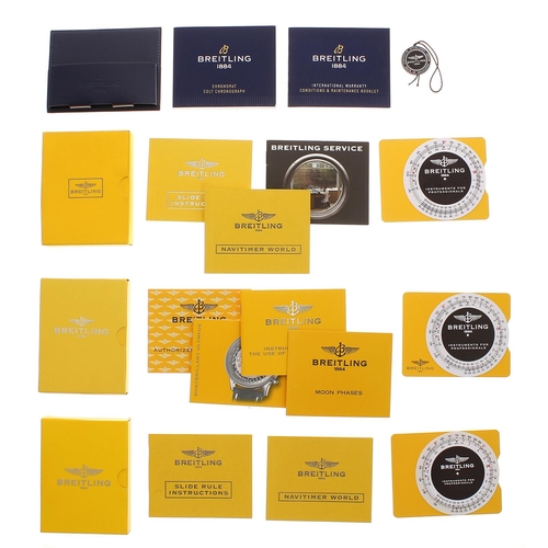 451 - Breitling - Montbrilliant Olympus booklets; together with Breitling Chronomat Colt Chronograph bookl... 