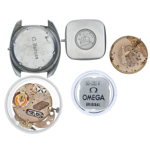 457 - Omega - Omega Electronic f300 Hz chronometer stainless steel wristwatch head for repair/assembly; si... 