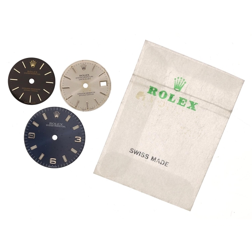 460 - Rolex - Rolex Oyster Perpetual Datejust lady's wristwatch dial, with hands; together with a Rolex Oy... 