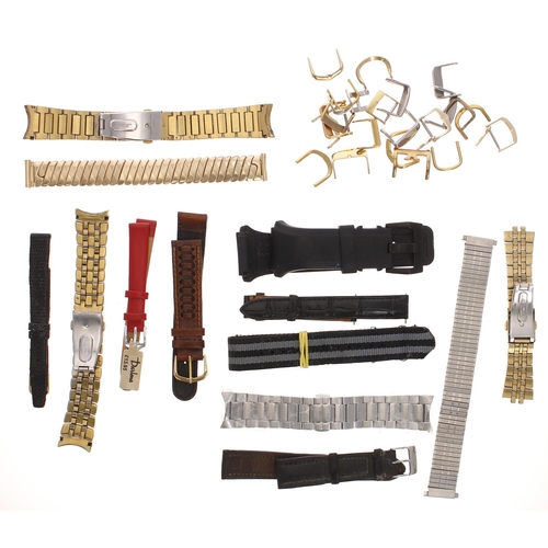 474 - Quantity of wristwatch bracelets, straps, buckles and pin bars