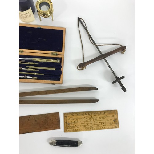 929 - Two cased sets of antique writing/drawing instruments; together with a cased set of plier tools and ... 