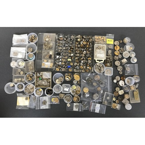 494 - Large quantity of wristwatch movements principally for repairs or spares