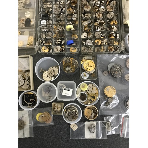 494 - Large quantity of wristwatch movements principally for repairs or spares