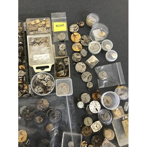 494 - Large quantity of wristwatch movements principally for repairs or spares