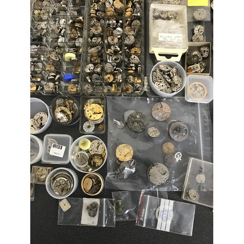 494 - Large quantity of wristwatch movements principally for repairs or spares