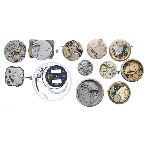 496 - Zenith cal. 146D wristwatch movement; together with a Miyota LCD quartz wristwatch movement for repa... 