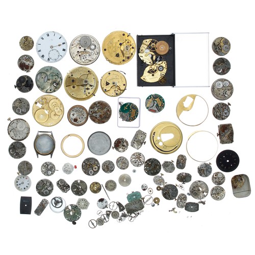 497 - Tudor 15 jewel wristwatch movement for repair; together with a chronograph wristwatch movement for r... 