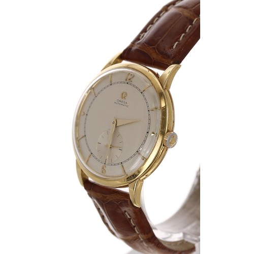 51 - Omega 18ct 'bumper' automatic gentleman's wristwatch, reference no. 2617, case no. 10926xxx, serial ... 