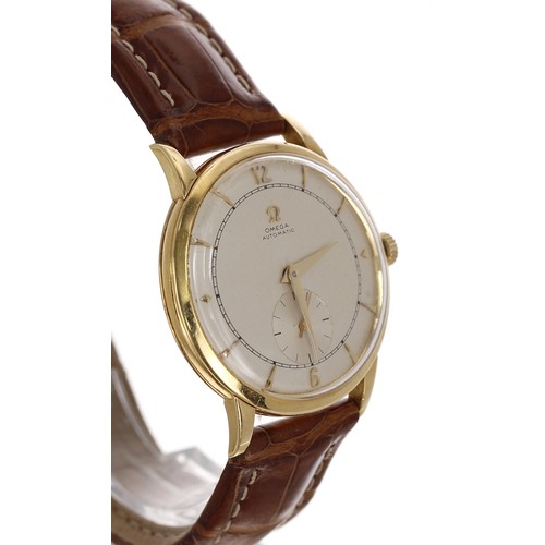 51 - Omega 18ct 'bumper' automatic gentleman's wristwatch, reference no. 2617, case no. 10926xxx, serial ... 