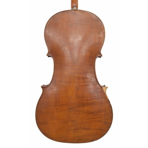 2510 - Interesting 19th century violoncello in need of further restoration, 29 1/4