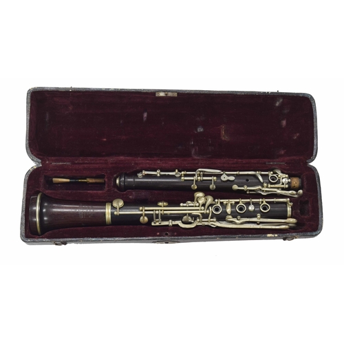 1802 - African blackwood German system oboe with German silver keywork, signed V.Kohlert Sons, Makers, Gras... 