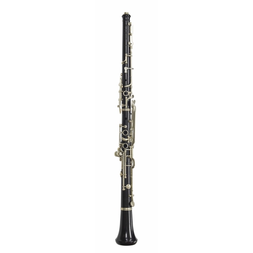 1804 - African blackwood oboe with German silver keywork, signed B, 1910, Orthoton, (crown), Otto Monnig, L... 