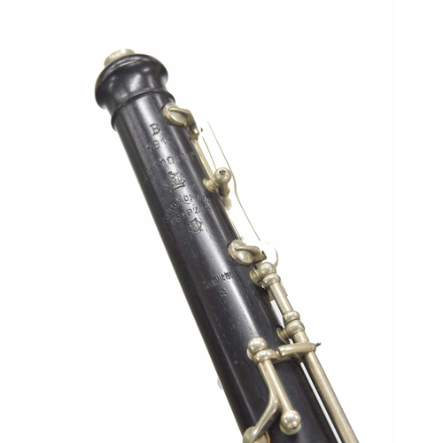 1804 - African blackwood oboe with German silver keywork, signed B, 1910, Orthoton, (crown), Otto Monnig, L... 