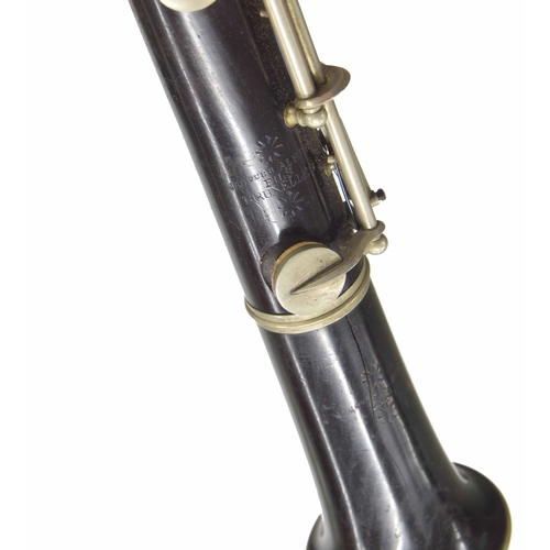 1808 - Cocuswood Conservatoire system oboe with German silver keywork, signed Jacques Albert, Fils, Bruxell... 