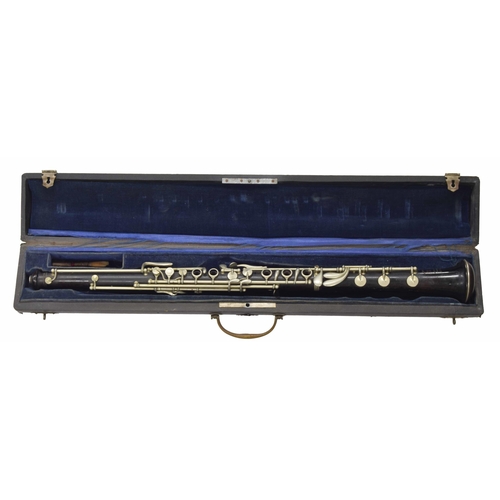 1809 - Cocuswood Boehm system oboe with maillechort keywork, signed Brevete, (tower), Triebert, á Paris, ma... 