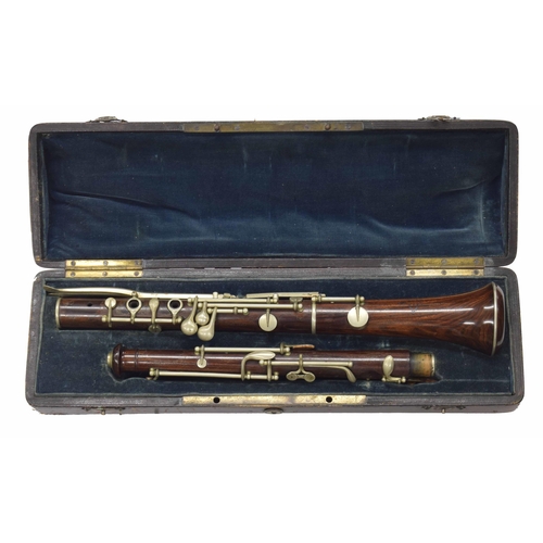 1810 - Cocuswood systeme 3 oboe with maillechort keywork, signed Gautrot-Marquet, Paris, Brevete S.G.D.G., ... 