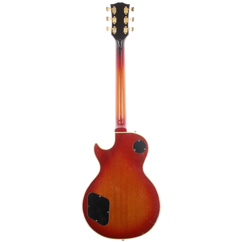 93 - 1974 Gibson Les Paul Custom electric guitar, made in USA; Body: cherry sunburst finish, surface buck... 