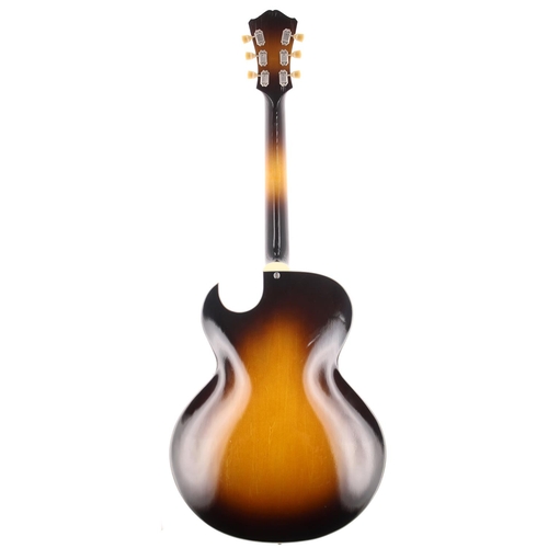 183 - 2013 Eastman AR371CE hollow body electric guitar, made in China; Body: two-tone sunburst finish, lac... 