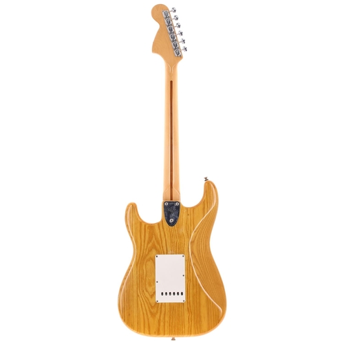 51 - 1973 Fender Stratocaster electric guitar, made in USA; Body: natural finish, finish rubbing to sides... 