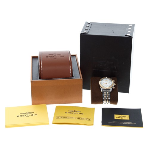 124 - Breitling Chronomat 41 rose gold and stainless automatic gentleman's wristwatch, reference no. CB014... 