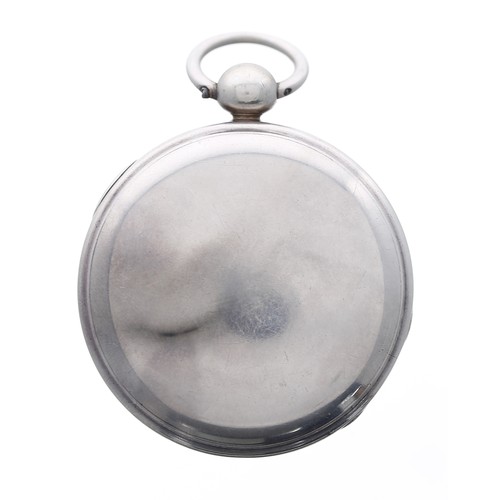 560 - George IV English silver cylinder pocket watch, London 1821, the movement signed Benj'M Wilson, Lond... 