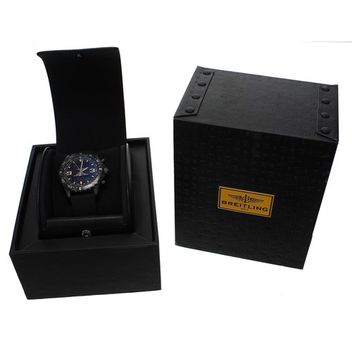 123 - Breitling Chronospace Military Special Edition DLC-coated stainless steel gentleman's wristwatch, re... 