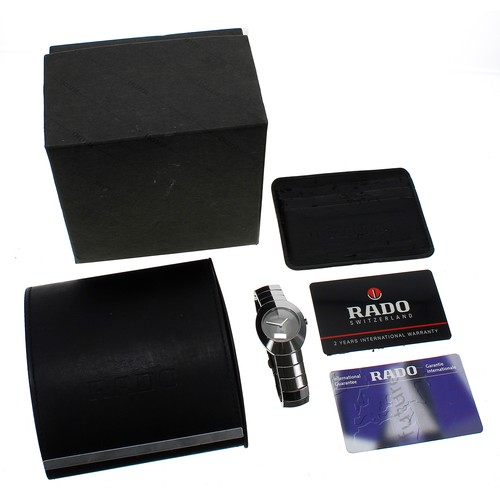 302 - Rado Ovation ceramic and titanium lady's wristwatch, reference no. 121.0497.3, serial no. 06598xxx, ... 