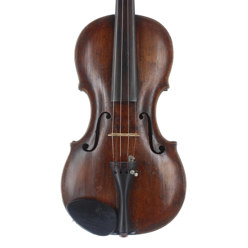 2404 - Interesting early violin in need of restoration labelled Gio Batista Gabrielli, fece in Firenze 1755... 