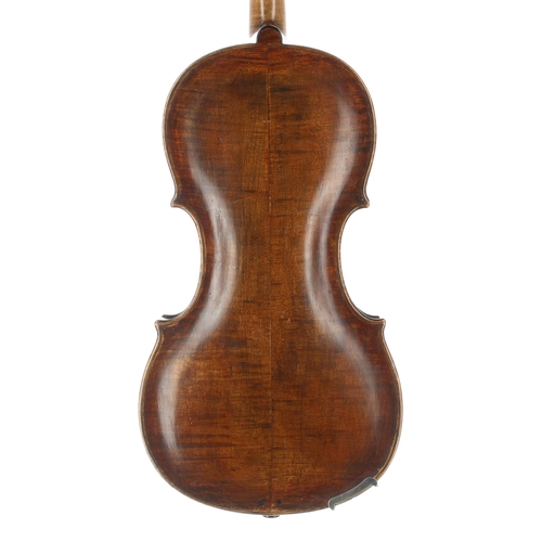 2404 - Interesting early violin in need of restoration labelled Gio Batista Gabrielli, fece in Firenze 1755... 