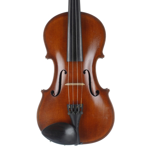 2412 - Good English violin by and labelled Made by Bert Smith, 'East View', Coniston, Lancs. 1961, the two ... 