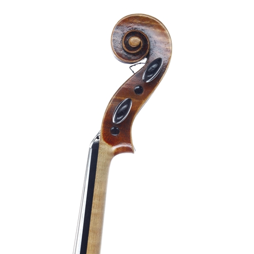 2415 - Early 20th century Dresden Stradivari copy viola, 15 3/16