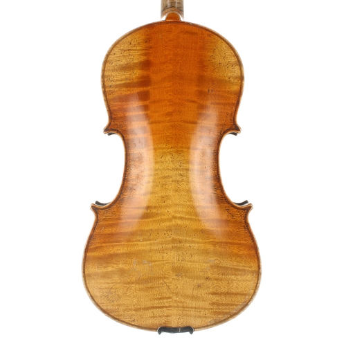 2417 - Good German violin, unlabelled, 14 3/16