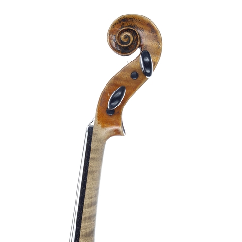 2417 - Good German violin, unlabelled, 14 3/16